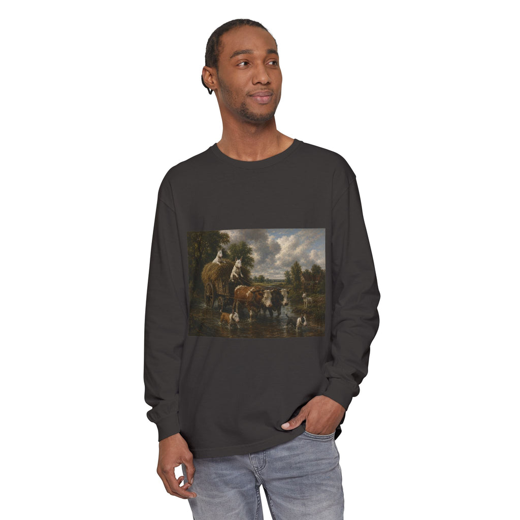 Bull Terrier The Hay Wain — after John Constable, 1821 | Long Sleeve