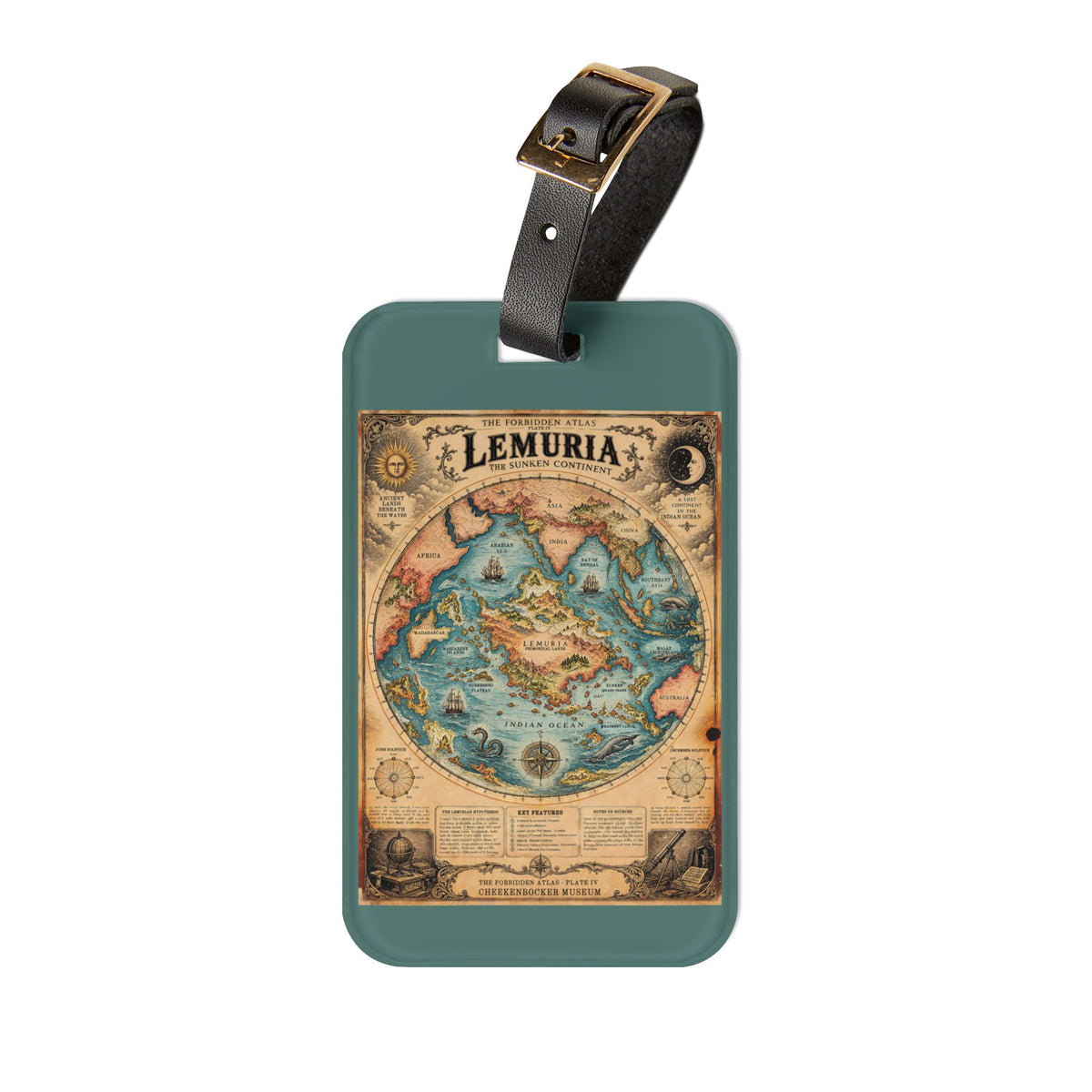 Lemuria, The Forbidden Atlas Plate IV | Luggage Tag