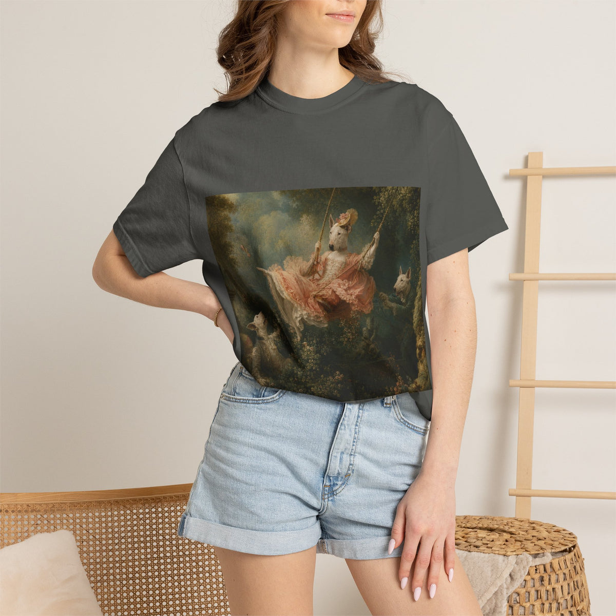 Bull Terrier The Swing — after Jean-Honore Fragonard, 1767 | Garment-Dyed Tee