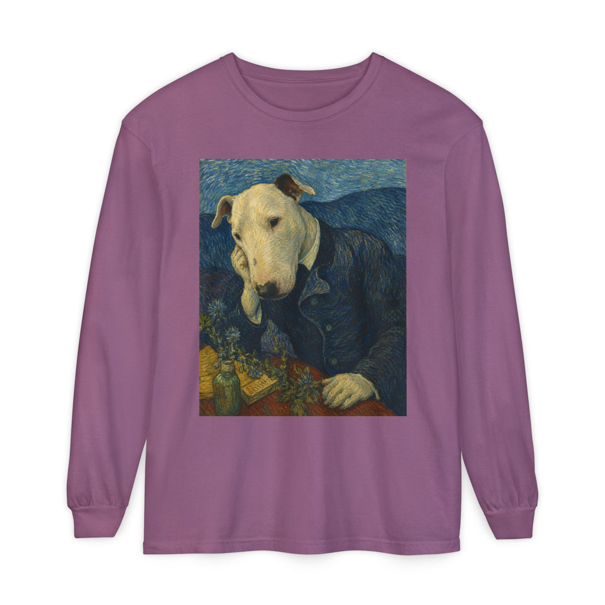 Bull Terrier Portrait of Doctor Gachet — after Vincent van Gogh, 1890 | Long Sleeve
