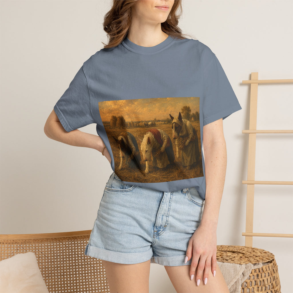 Bull Terrier The Gleaners — after Jean-Francois Millet, 1857 | Garment-Dyed Tee
