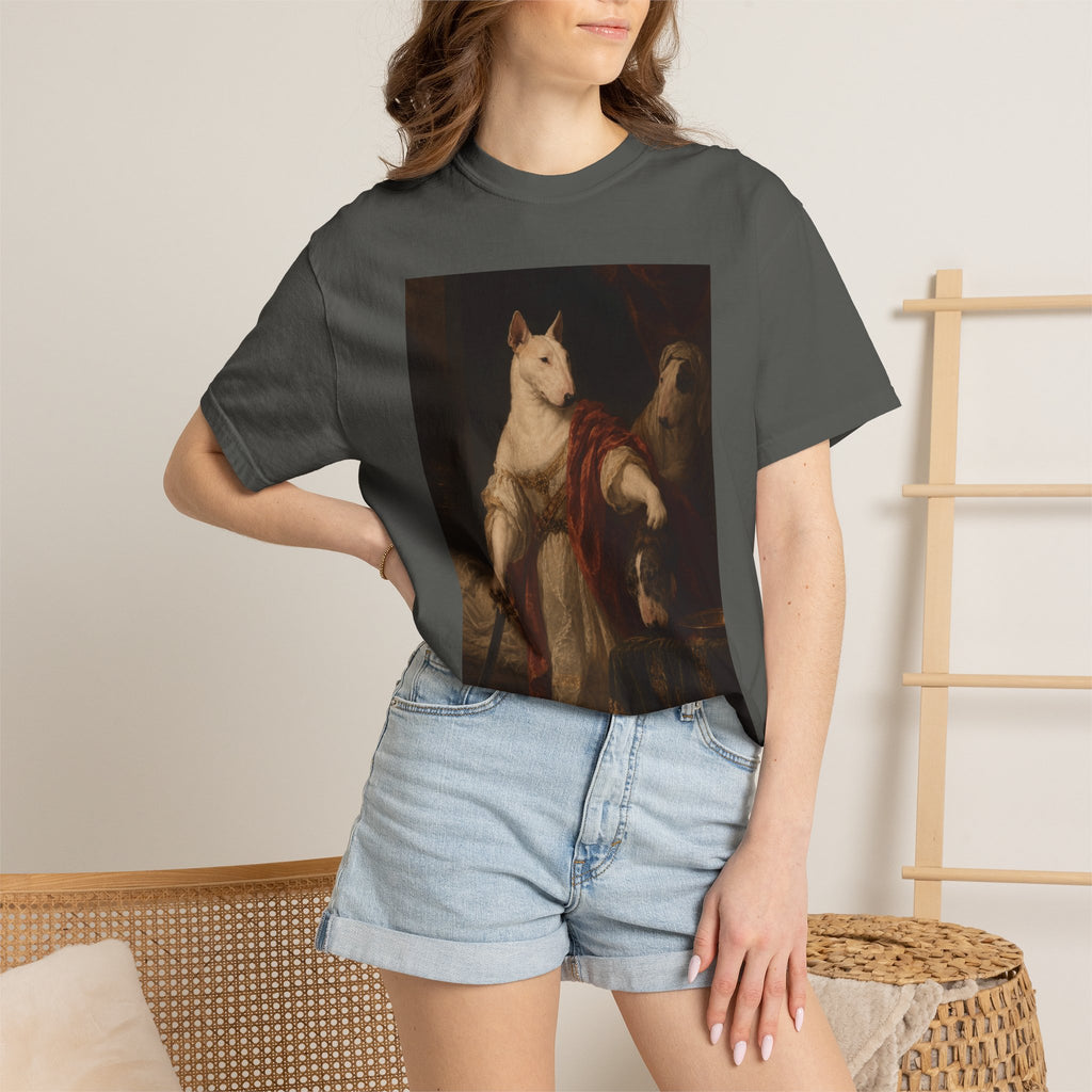Bull Terrier Judith with the Head of Holofernes — after David Teniers the Younger, 1650s | Garment-Dyed Tee