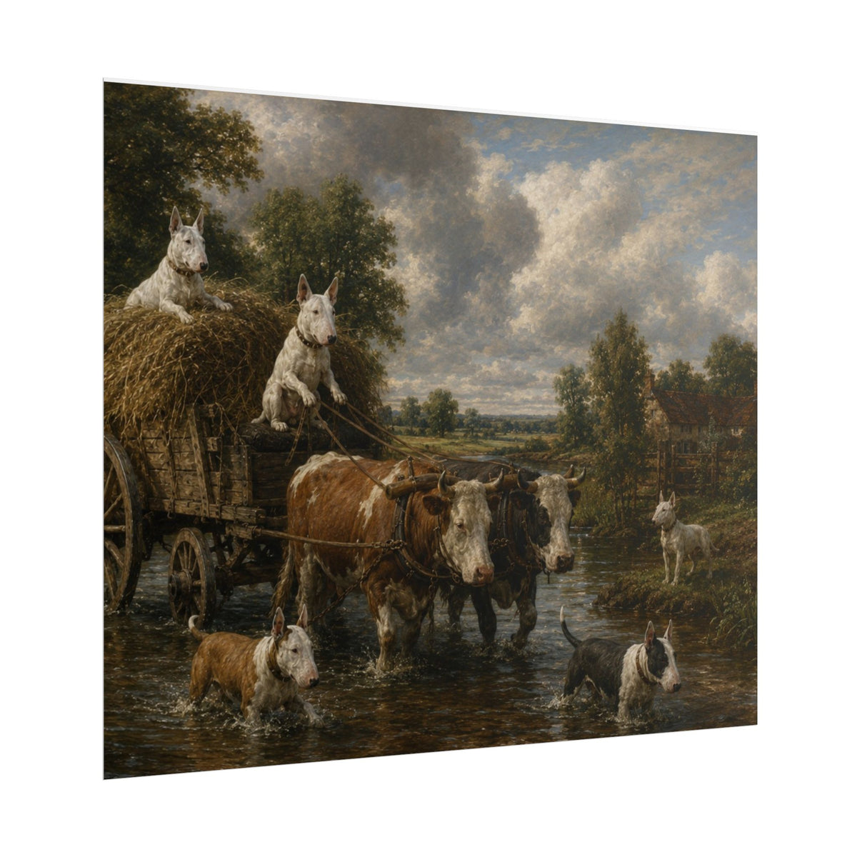 Bull Terrier The Hay Wain — after John Constable, 1821 | Print