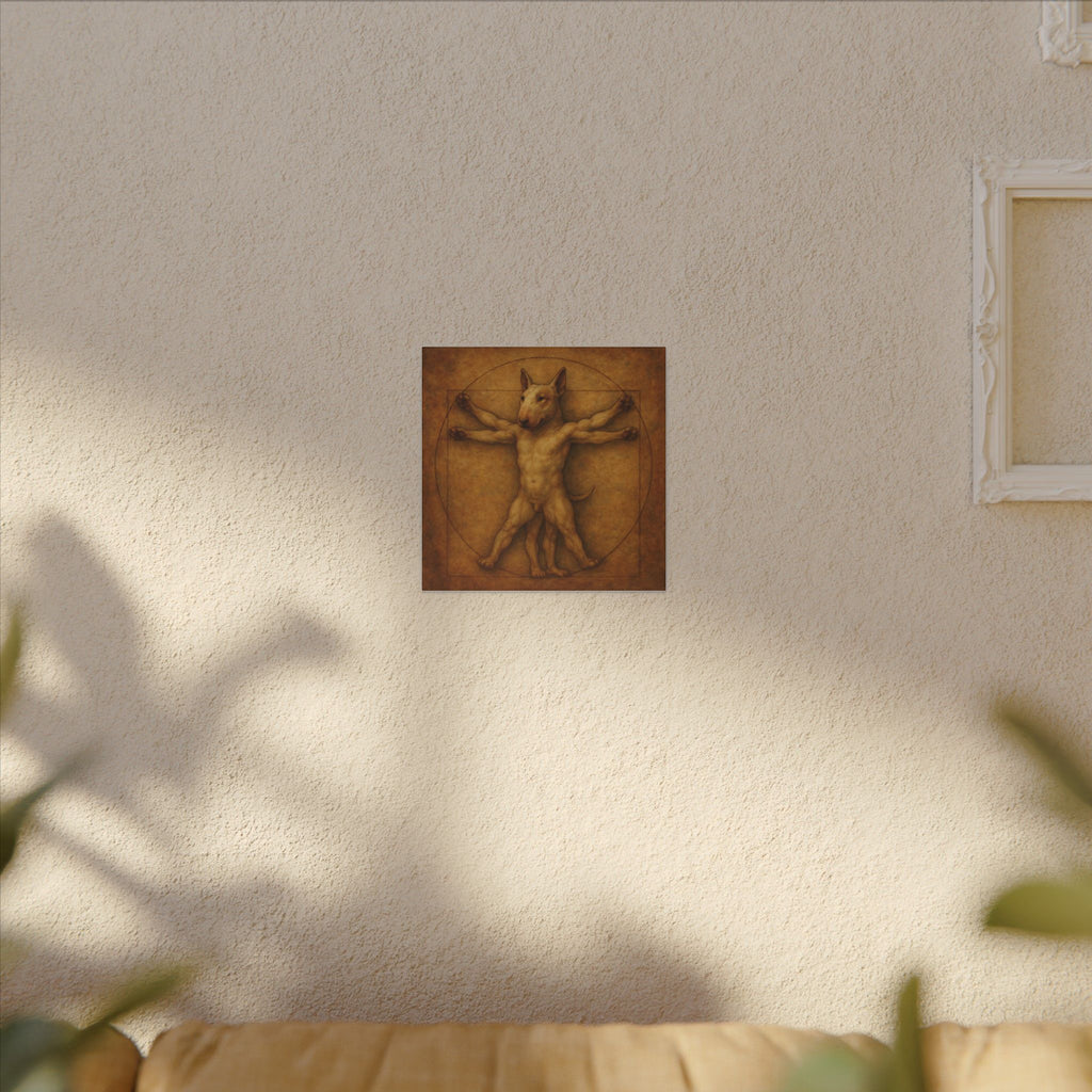Bull Terrier Vitruvian Man — after Leonardo da Vinci, c.1490 | Canvas