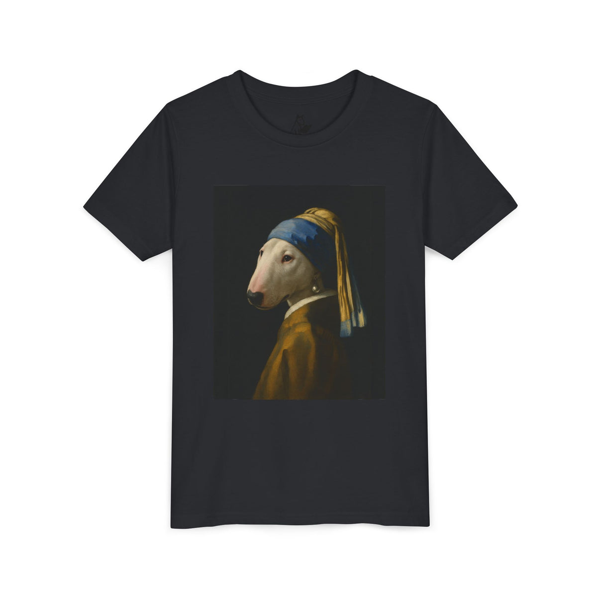 Bull Terrier Girl with a Pearl Earring — after Johannes Vermeer, c.1665 | Youth Tee