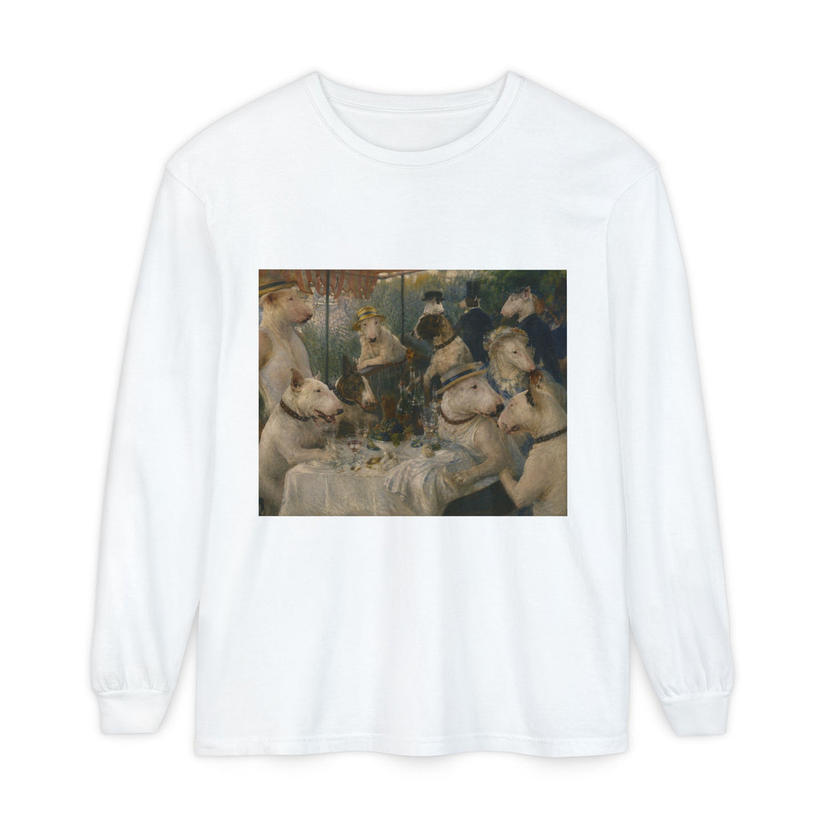 Bull Terrier Luncheon of the Boating Party — after Pierre-Auguste Renoir, 1881 | Long Sleeve