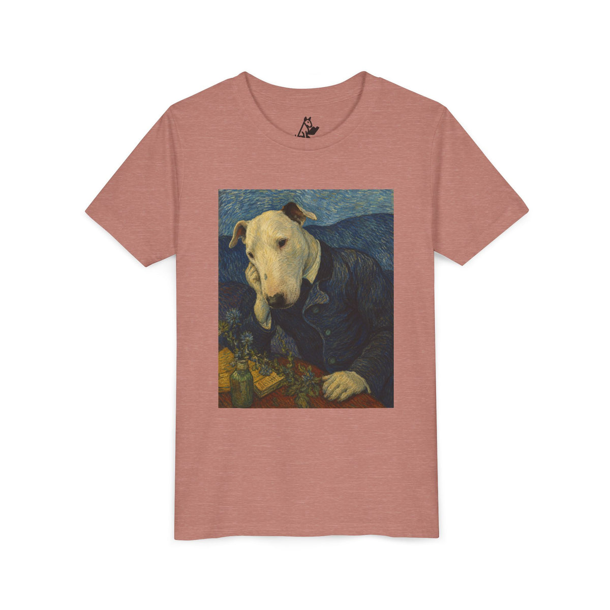 Bull Terrier Portrait of Doctor Gachet — after Vincent van Gogh, 1890 | Youth Tee
