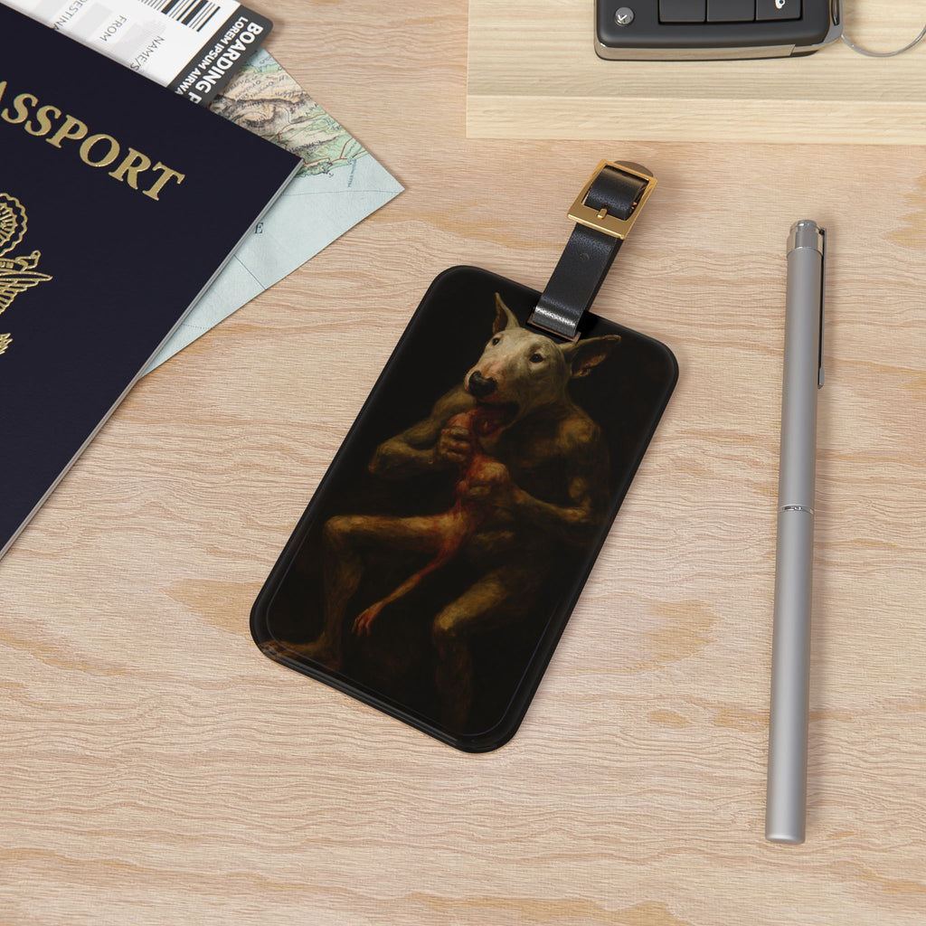 Bull Terrier Saturn Devouring His Son — after Francisco Goya, c.1823 | Luggage Tag
