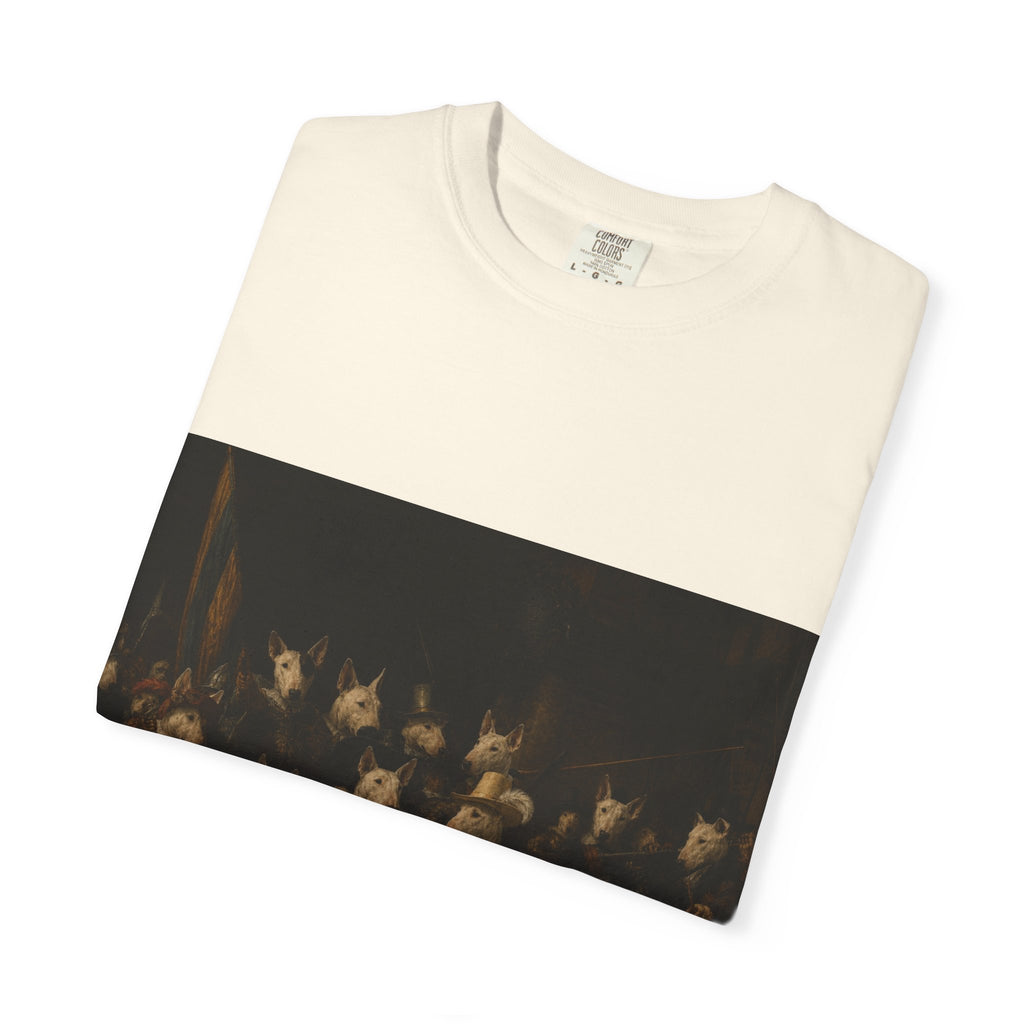 Bull Terrier The Night Watch — after Rembrandt van Rijn, 1642 | Garment-Dyed Tee