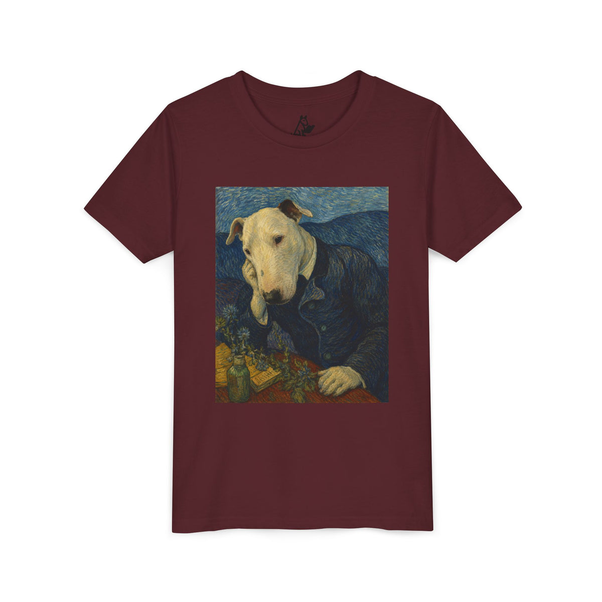 Bull Terrier Portrait of Doctor Gachet — after Vincent van Gogh, 1890 | Youth Tee