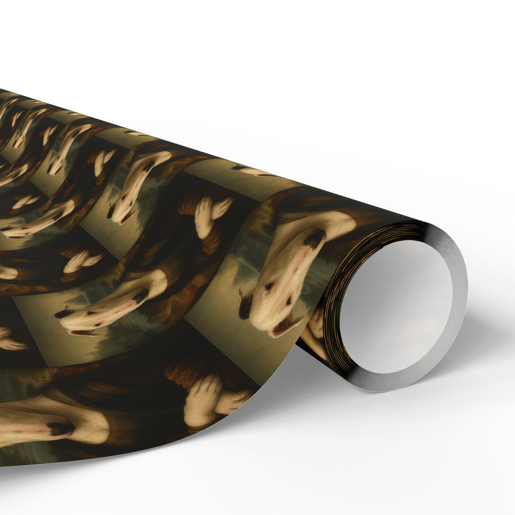 Bull Terrier Mona Lisa — after Leonardo da Vinci, c.1503 | Wrapping Paper