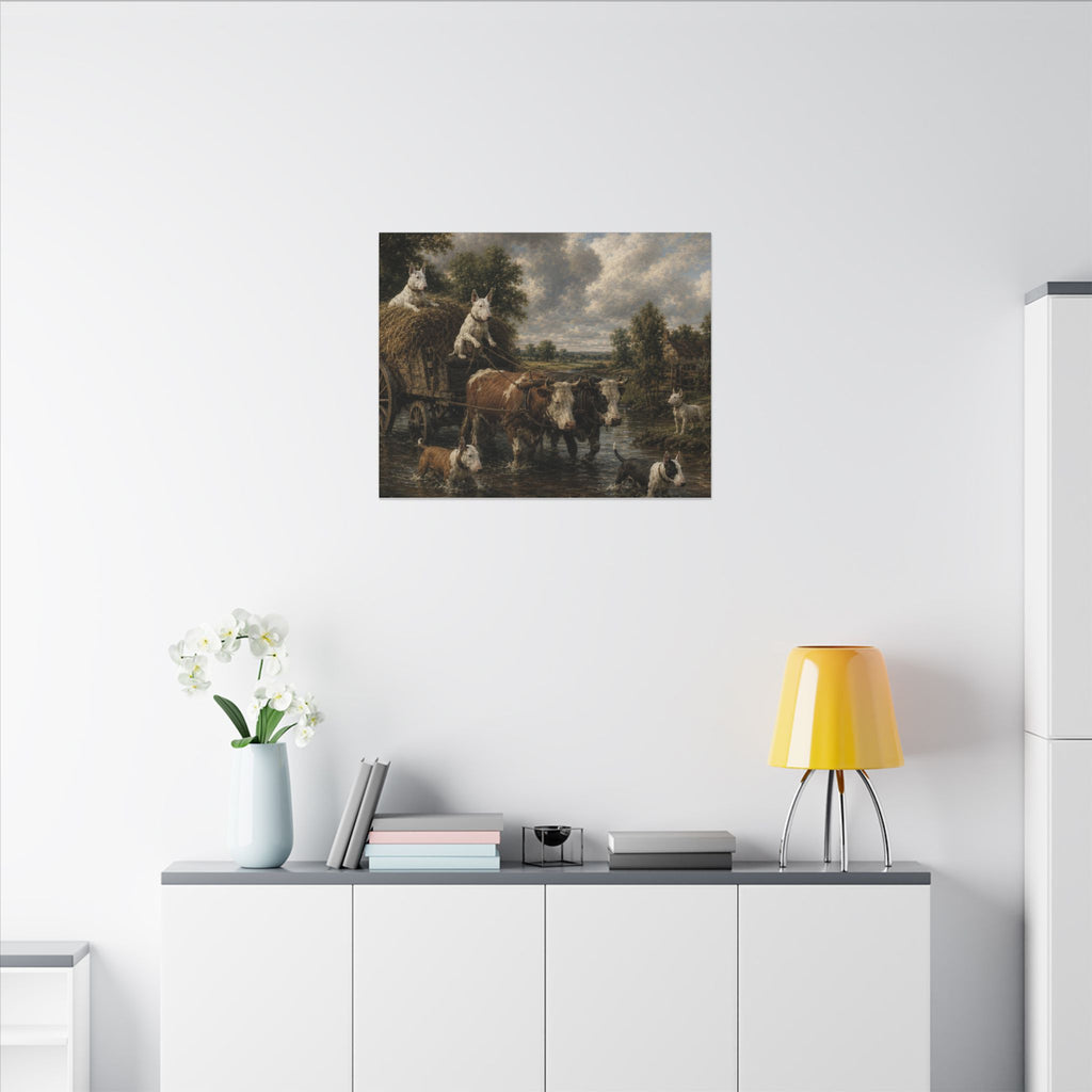 Bull Terrier The Hay Wain — after John Constable, 1821 | Canvas