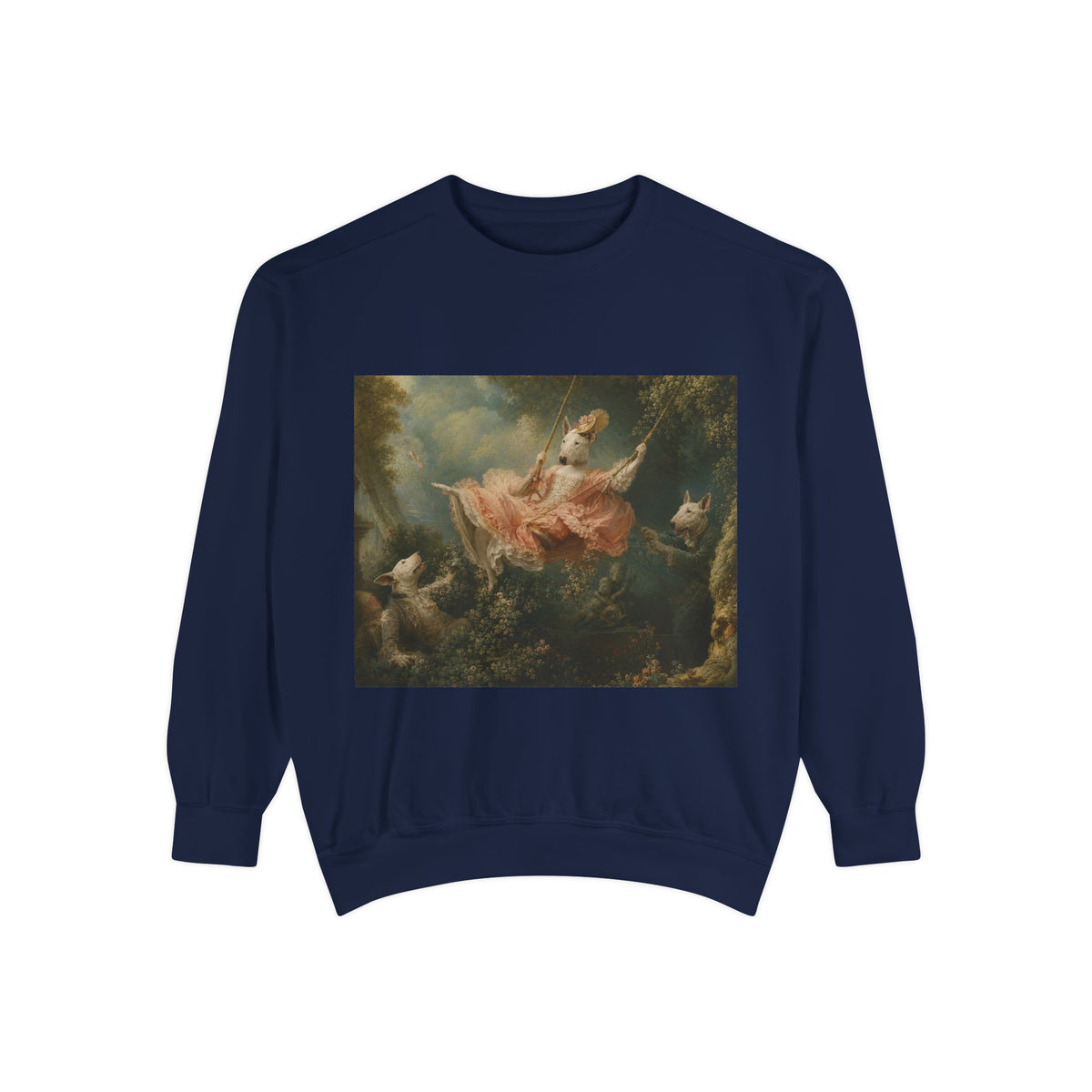 Bull Terrier The Swing — after Jean-Honore Fragonard, 1767 | Crewneck