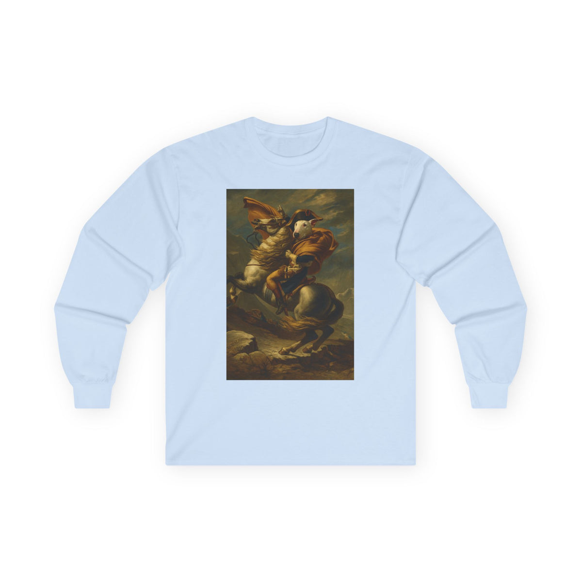 Bull Terrier Napoleon — after Jacques-Louis David, 1801 | Long Sleeve