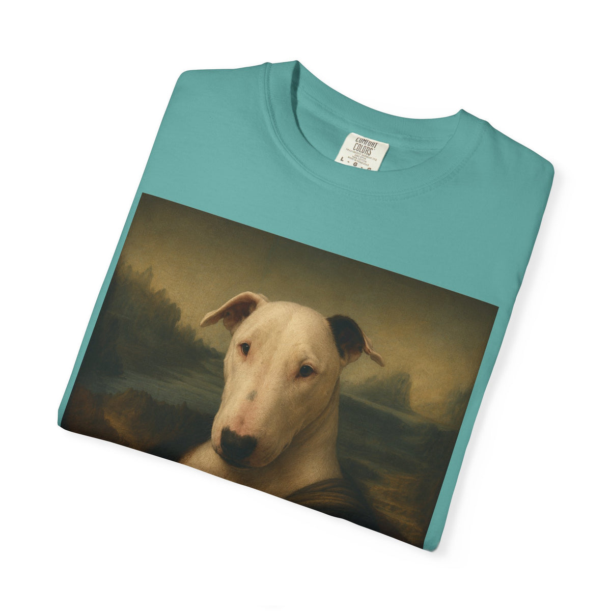Bull Terrier Mona Lisa — after Leonardo da Vinci, c.1503 | Garment-Dyed Tee