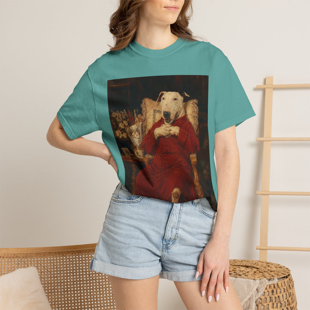 Bull Terrier A Happy Birthday — after Antonio Casanova y Estorach, c.1890 | Garment-Dyed Tee