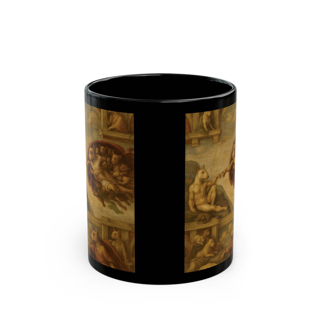 Bull Terrier The Creation Of Adam — after Michelangelo, 1512 | Mug (11oz, 15oz)