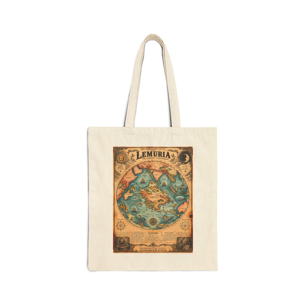 Lemuria, The Forbidden Atlas Plate IV | Canvas Tote