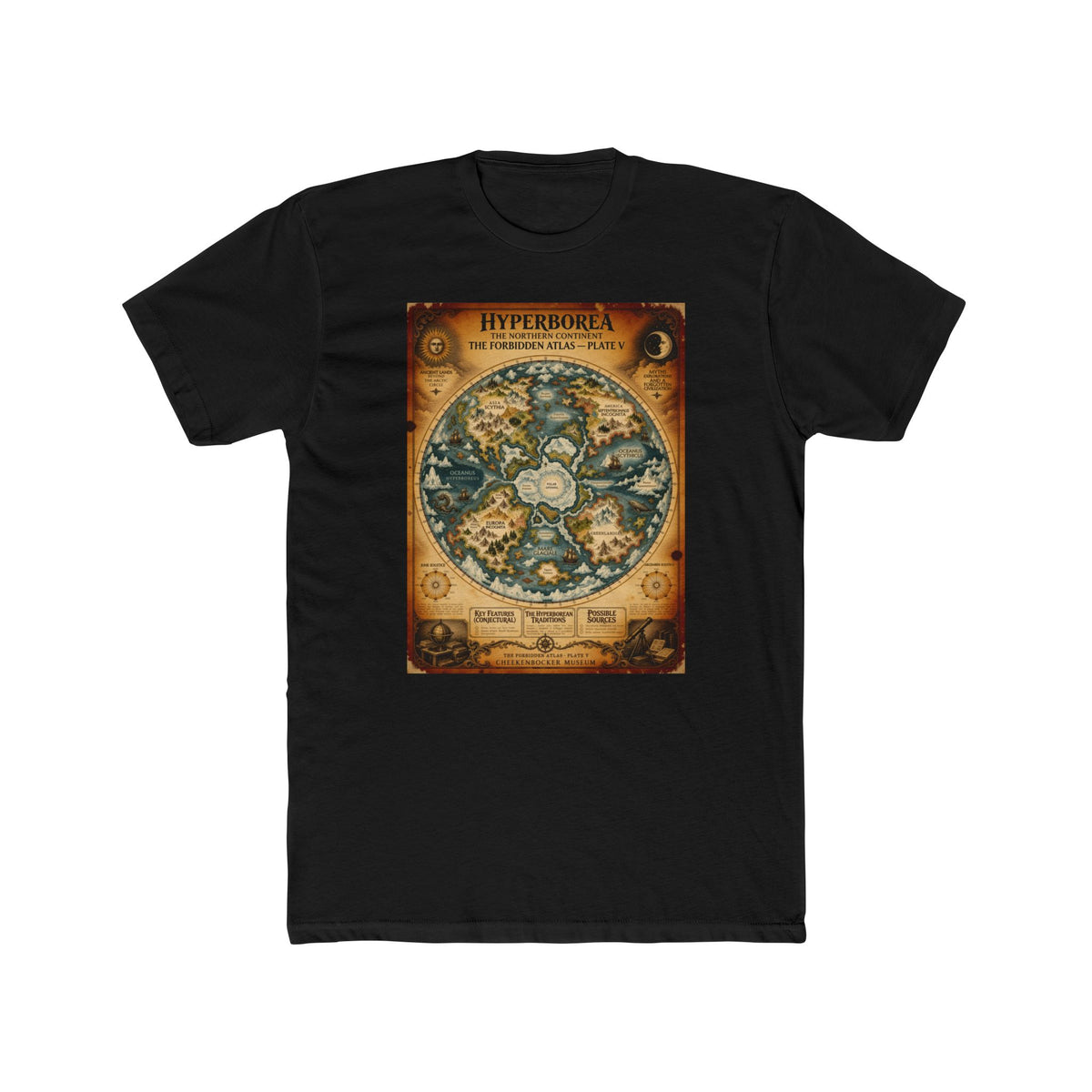 Hyperborea, The Forbidden Atlas Plate V | Unisex Cotton Crew Tee