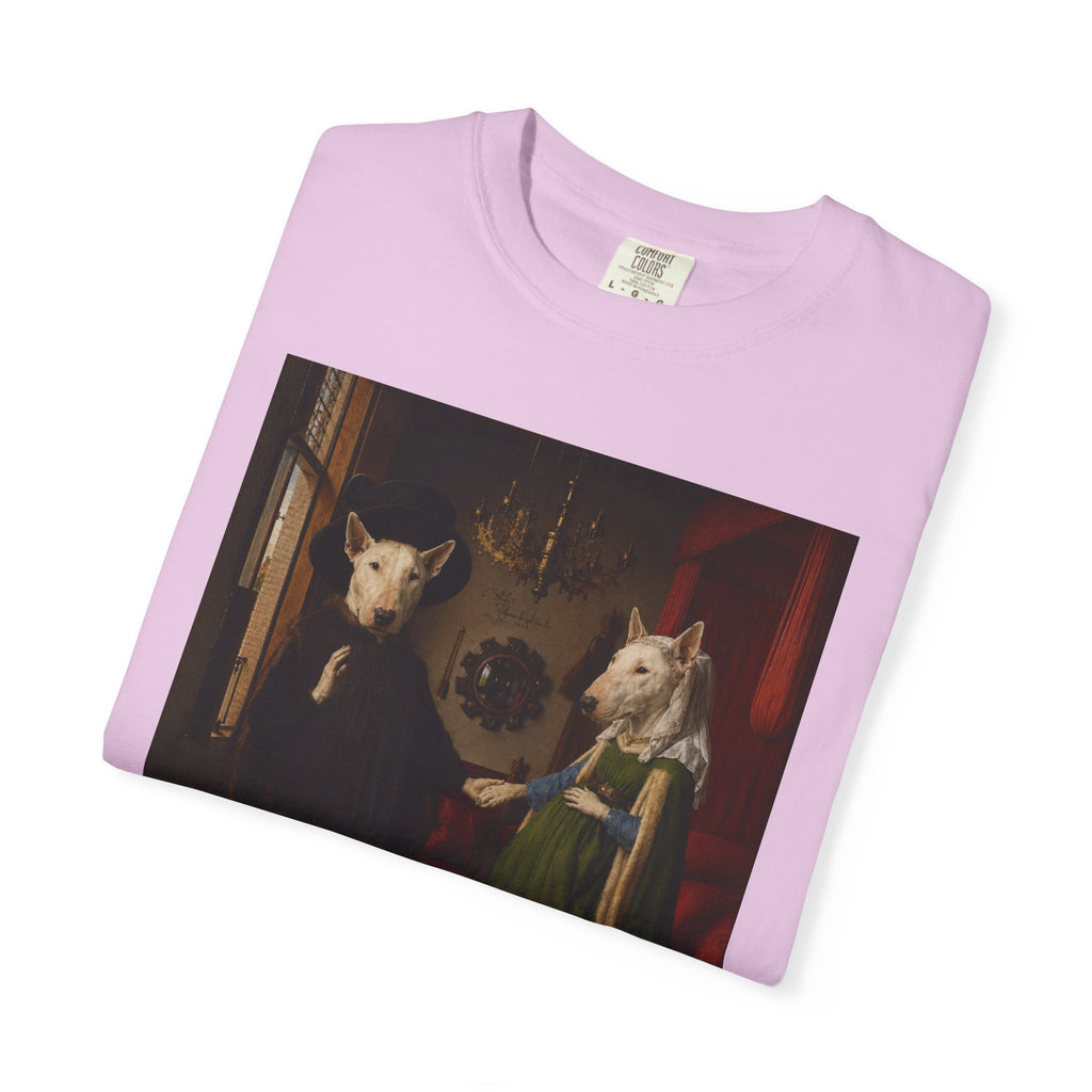 Bull Terrier The Arnolfini Portrait — after Jan van Eyck, 1434 | Garment-Dyed Tee