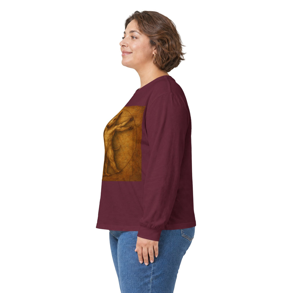 Bull Terrier Vitruvian Man — after Leonardo da Vinci, c.1490 | Long Sleeve