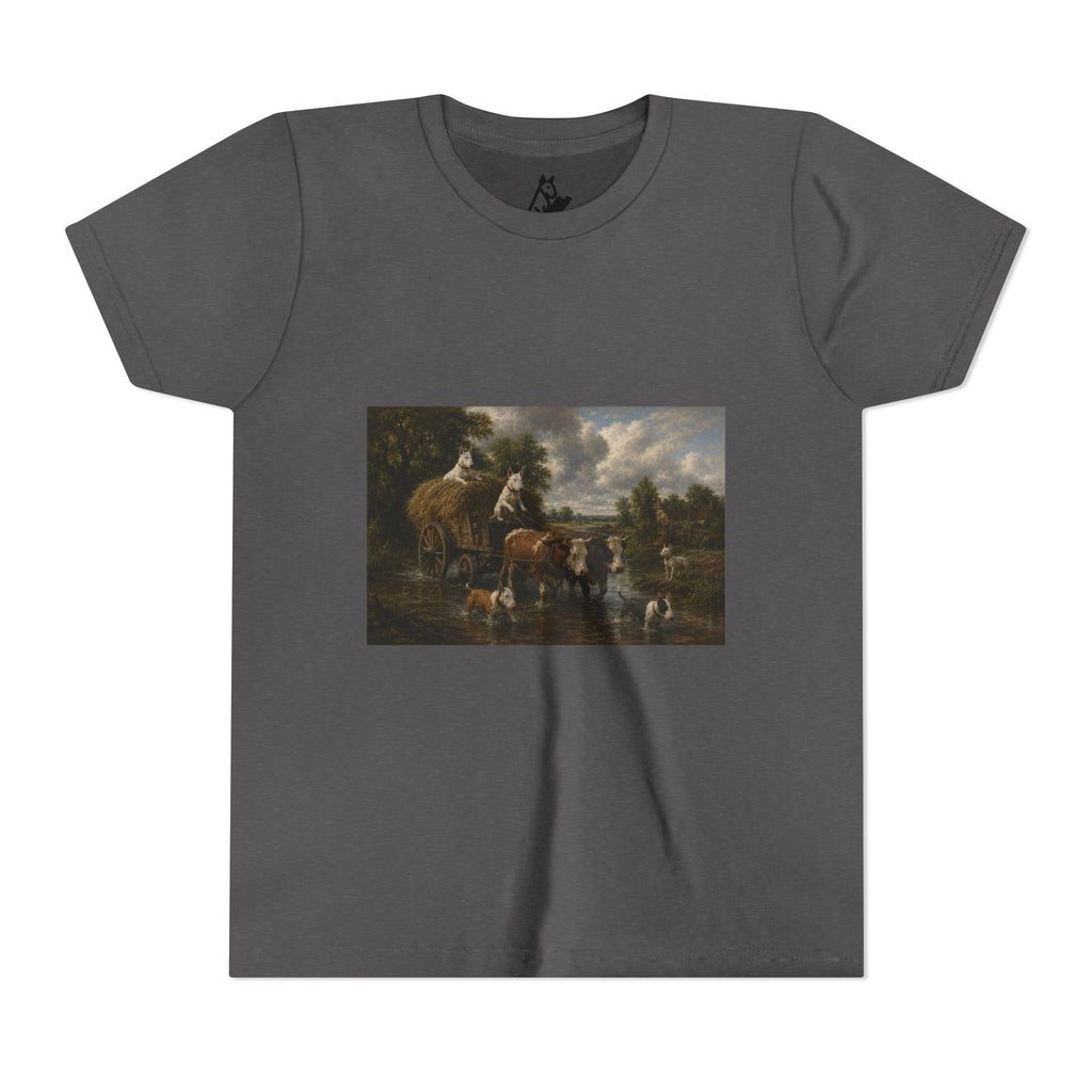 Bull Terrier The Hay Wain — after John Constable, 1821 | Youth Tee