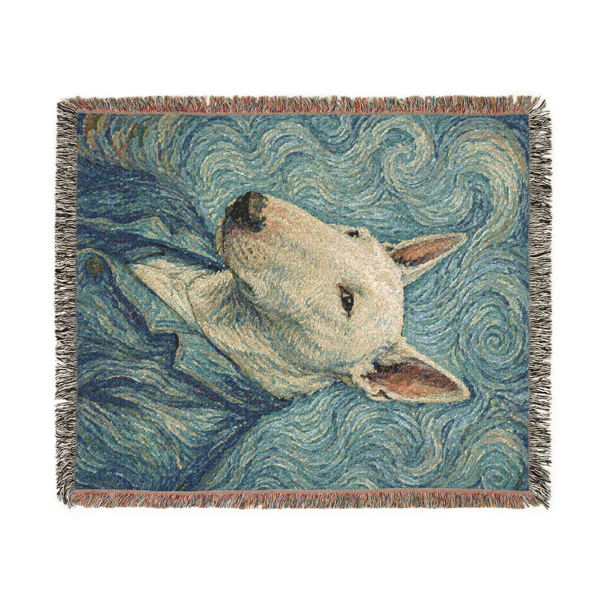 Bull Terrier Self-Portrait — after Vincent van Gogh, 1889 | Blanket