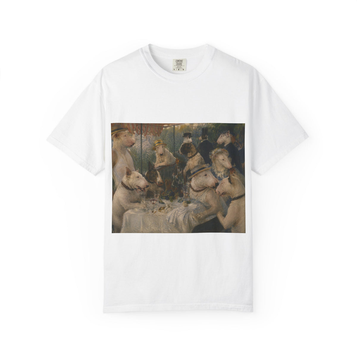 Bull Terrier Luncheon of the Boating Party — after Pierre-Auguste Renoir, 1881 | Garment-Dyed Tee