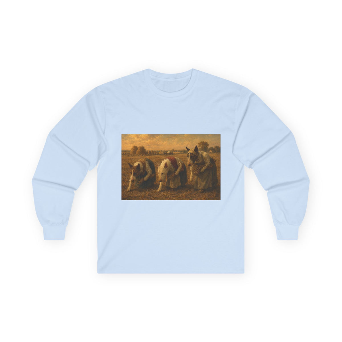 Bull Terrier The Gleaners — after Jean-Francois Millet, 1857 | Long Sleeve