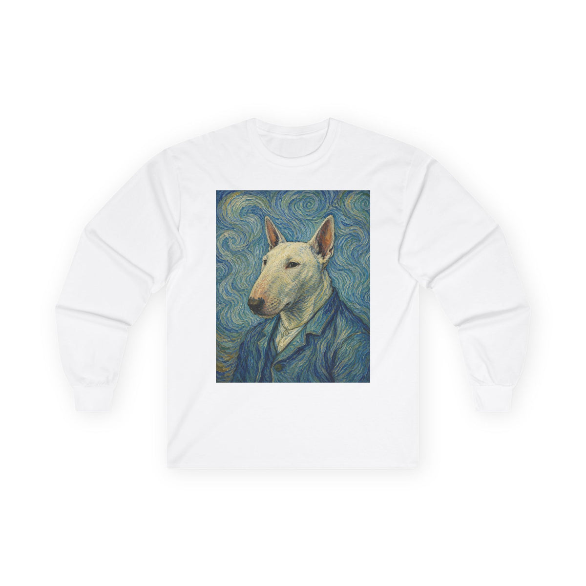 Bull Terrier Self Portrait — after Vincent van Gogh, 1889 | Long Sleeve