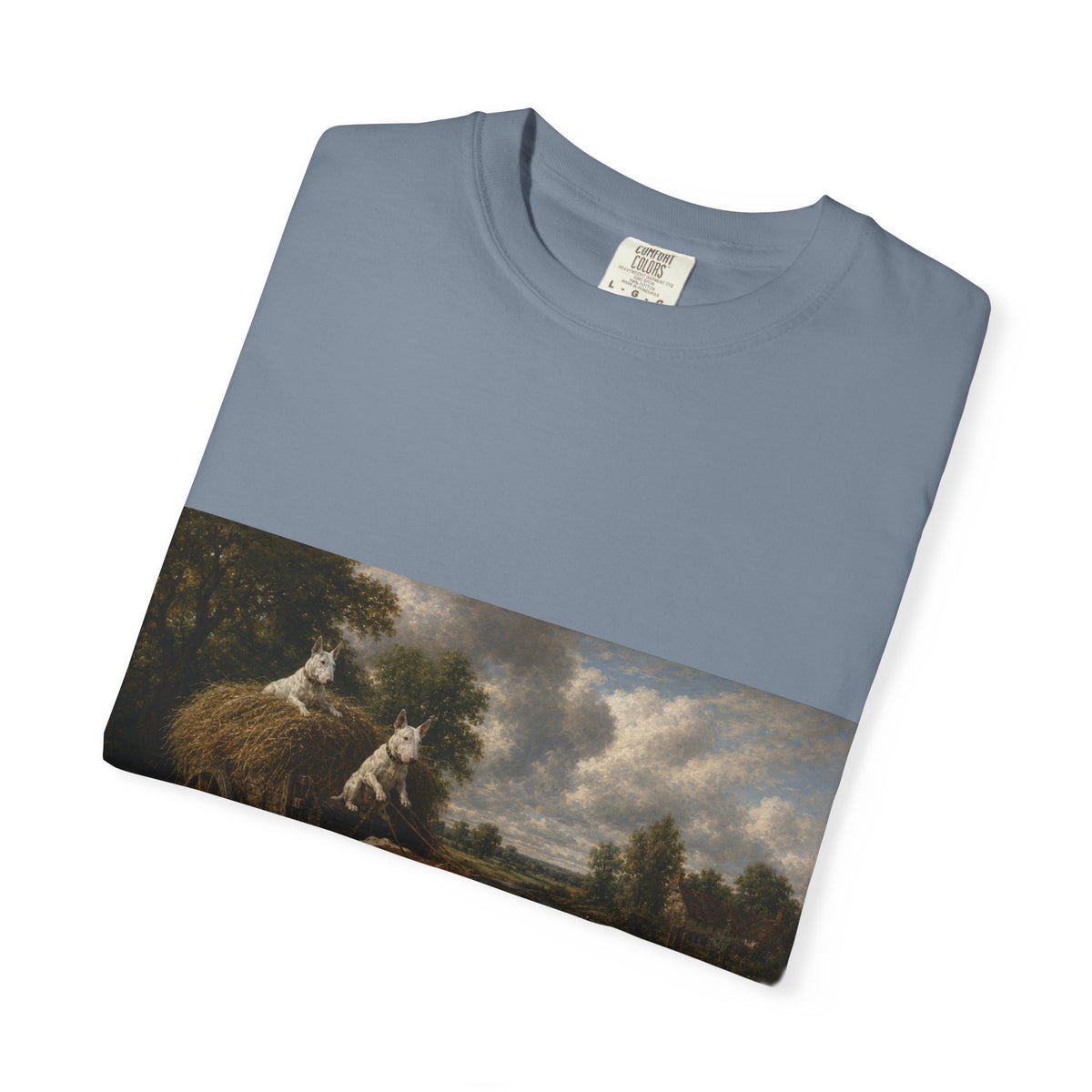 Bull Terrier The Hay Wain — after John Constable, 1821 | Garment-Dyed Tee