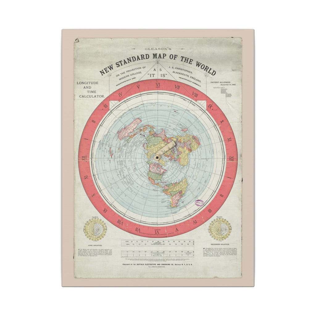 Gleason's New Standard Map of the World, 1892 | Canvas