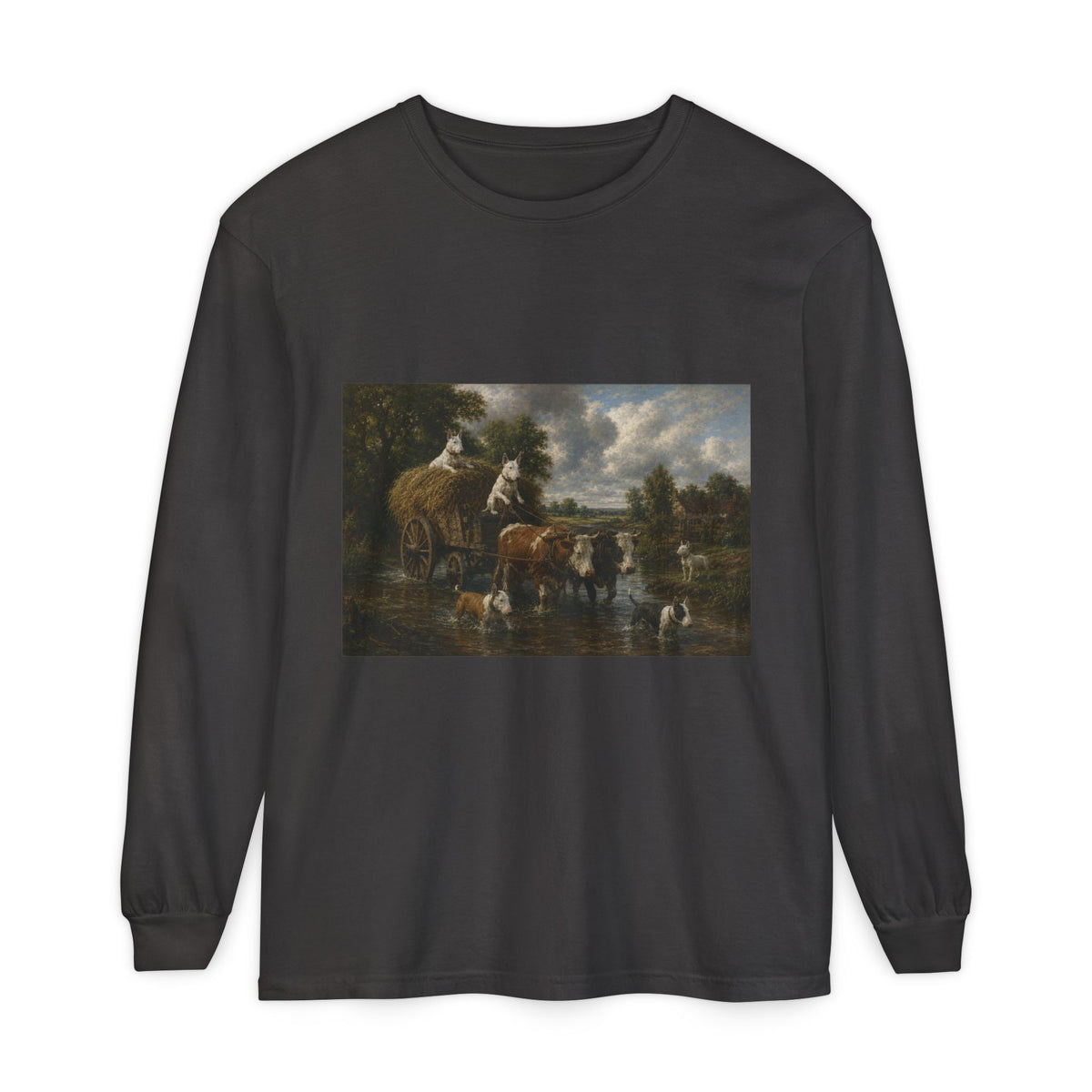 Bull Terrier The Hay Wain — after John Constable, 1821 | Long Sleeve