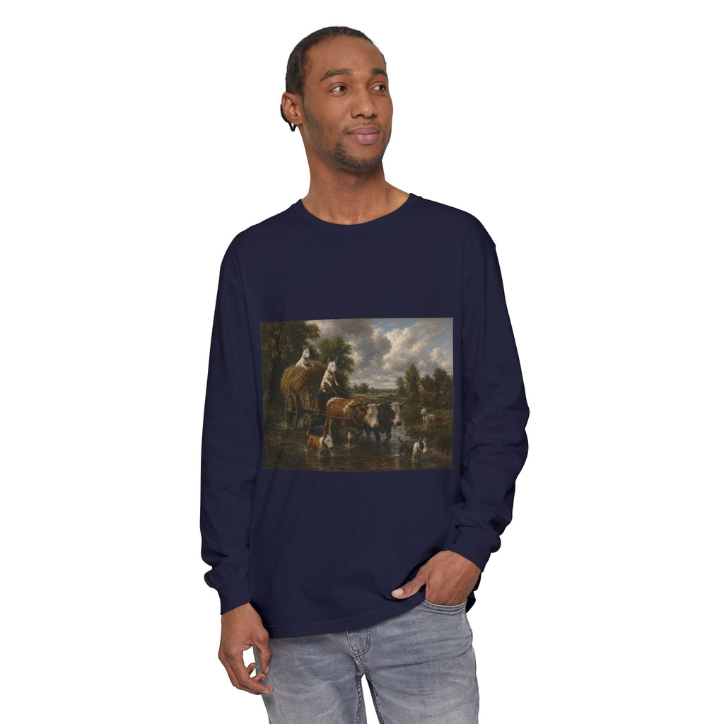 Bull Terrier The Hay Wain — after John Constable, 1821 | Long Sleeve