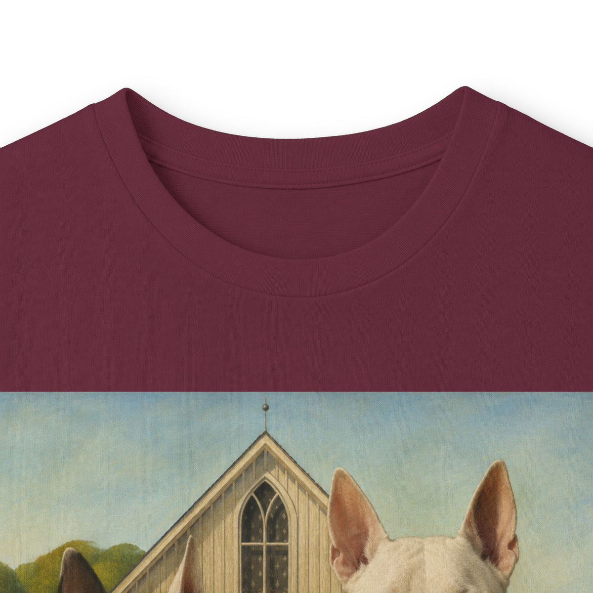 Bull Terrier American Gothic — after Grant Wood, 1930 | Long Sleeve