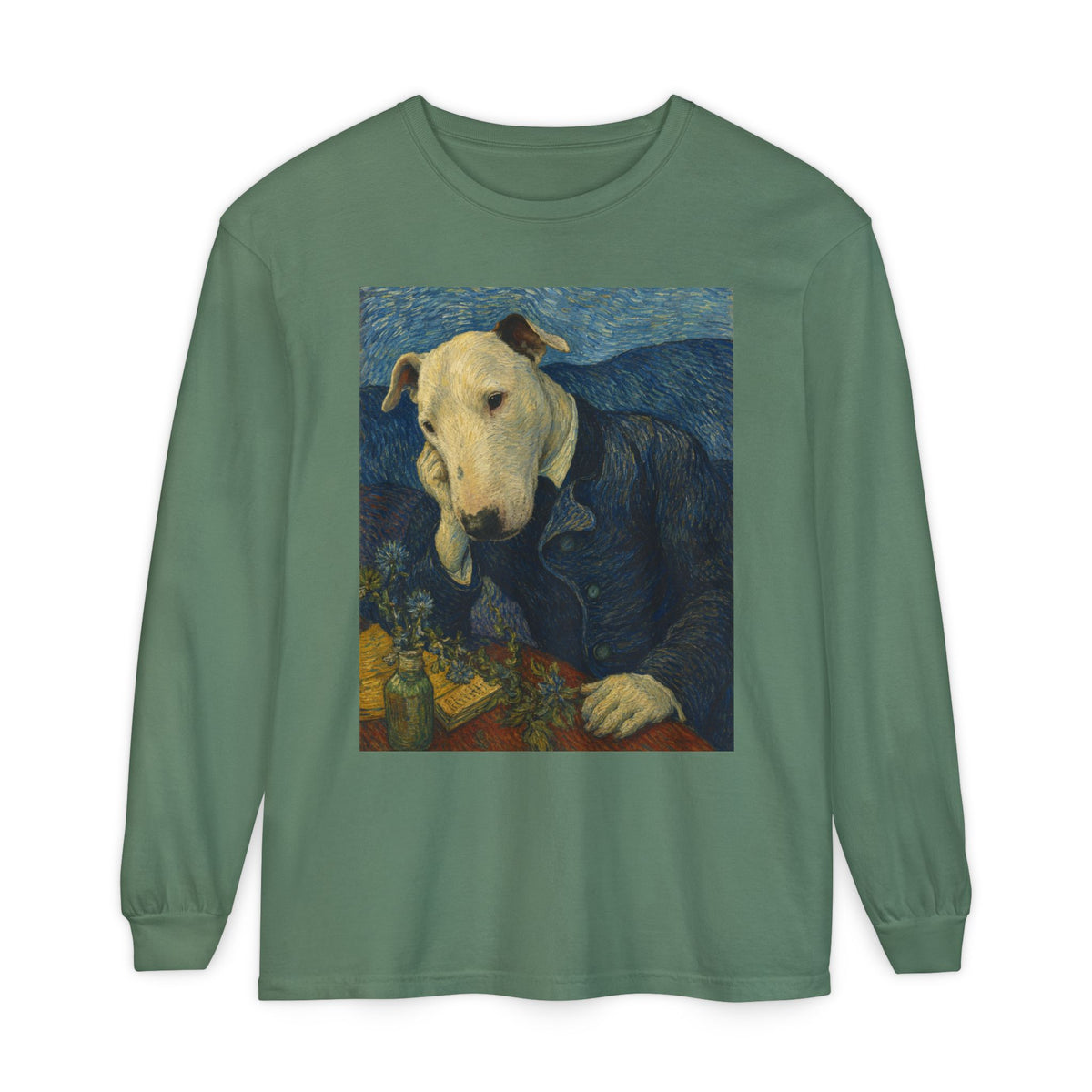 Bull Terrier Portrait of Doctor Gachet — after Vincent van Gogh, 1890 | Long Sleeve