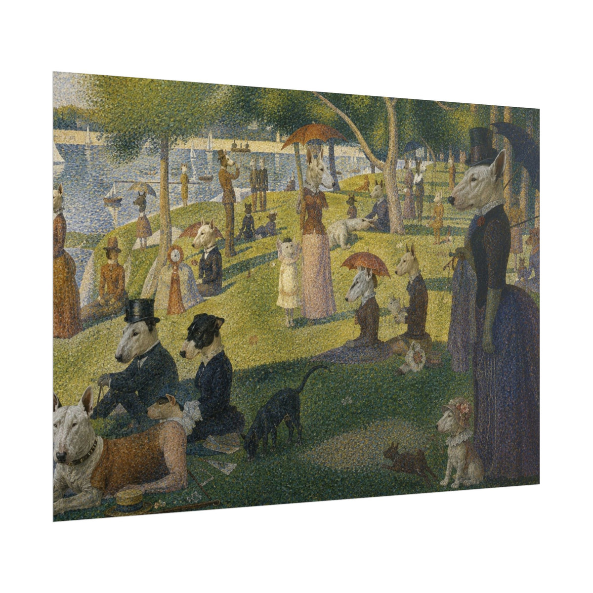 Bull Terrier A Sunday Afternoon on La Grande Jatte — after Georges Seurat, 1886 | Print