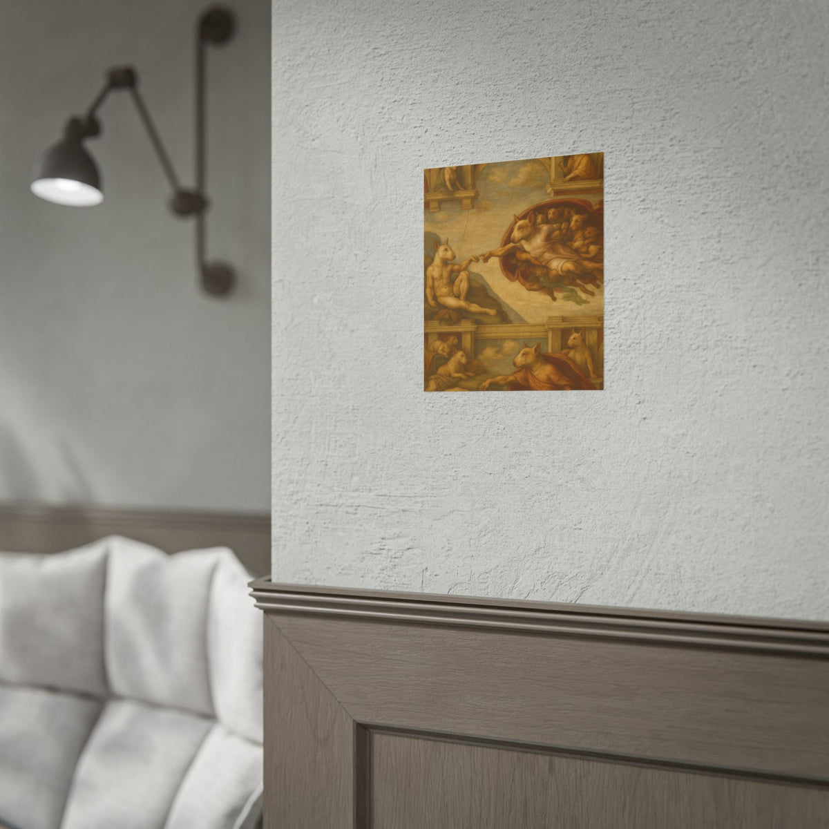 Bull Terrier The Creation Of Adam — after Michelangelo, 1512 | Print