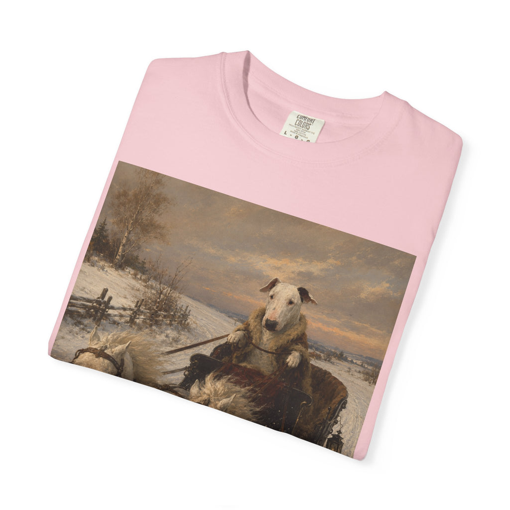 Bull Terrier Sleigh Ride — after Alfred Wierusz-Kowalski, c.1890 | Garment-Dyed Tee