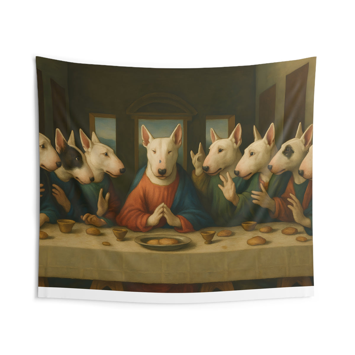 Bull Terrier The Last Supper — after Leonardo da Vinci, 1498 | Tapestry