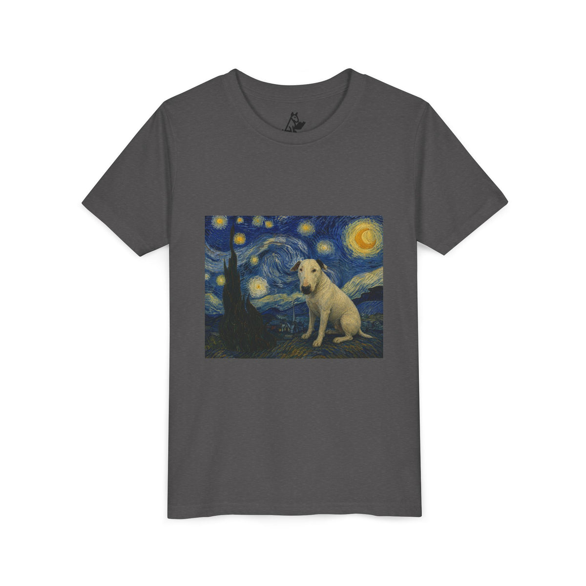 Bull Terrier The Starry Night — after Vincent van Gogh, 1889 | Youth Tee