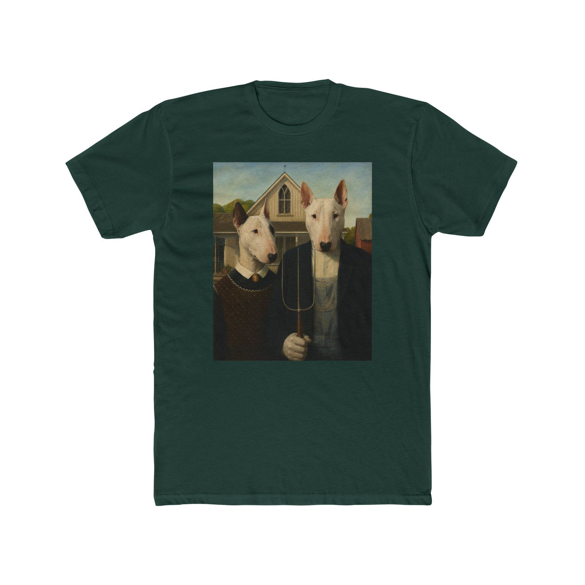 Bull Terrier American Gothic — after Grant Wood, 1930 | Tee