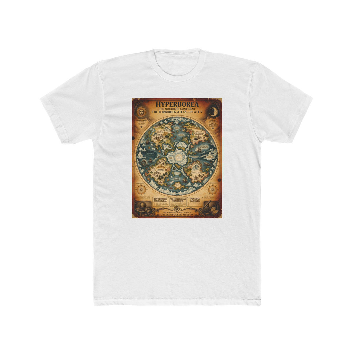 Hyperborea, The Forbidden Atlas Plate V | Unisex Cotton Crew Tee