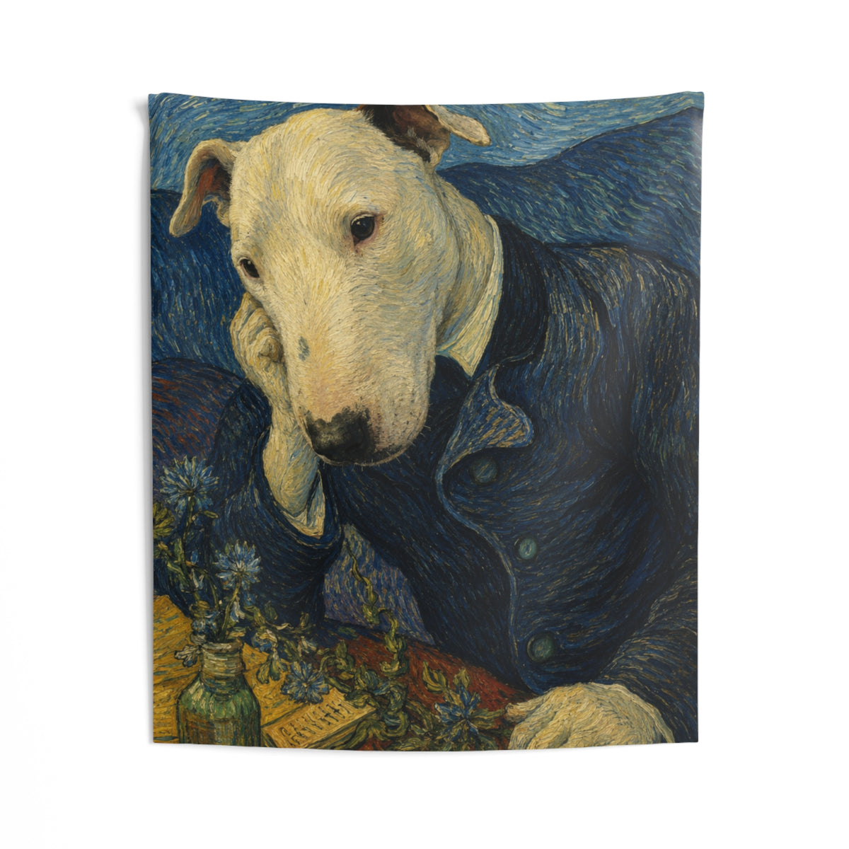 Bull Terrier Portrait of Doctor Gachet — after Vincent van Gogh, 1890 | Tapestry