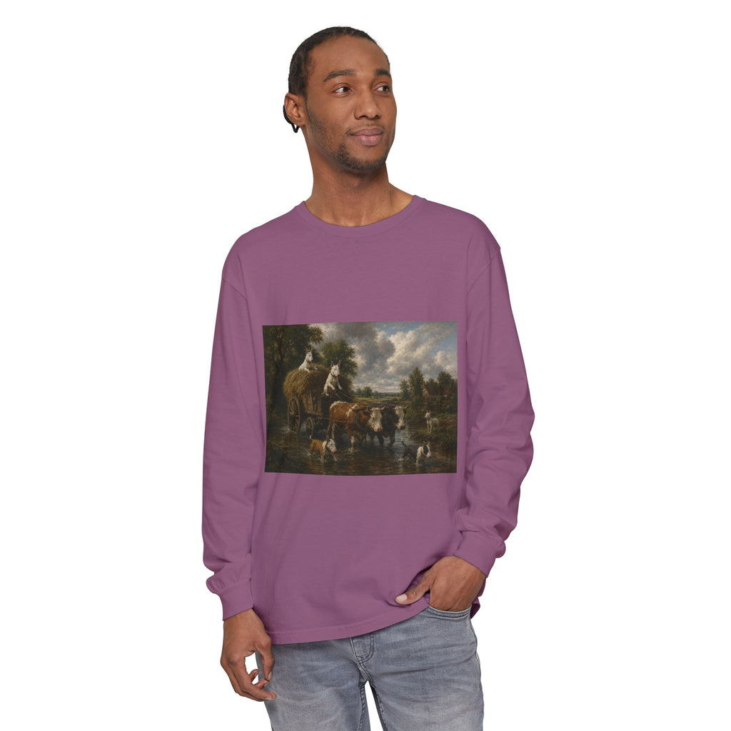 Bull Terrier The Hay Wain — after John Constable, 1821 | Long Sleeve