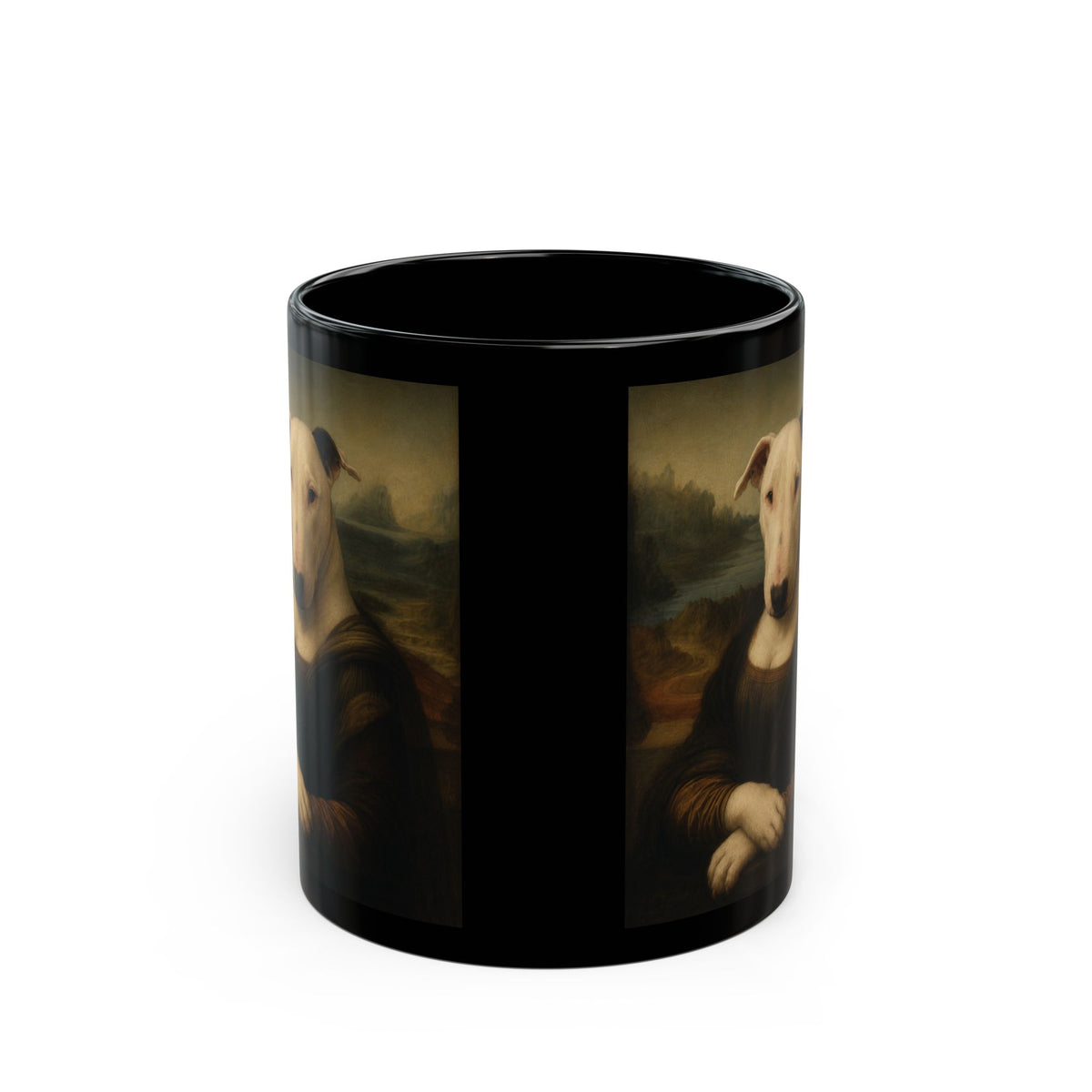 Bull Terrier Mona Lisa — after Leonardo da Vinci, c.1503 | Mug