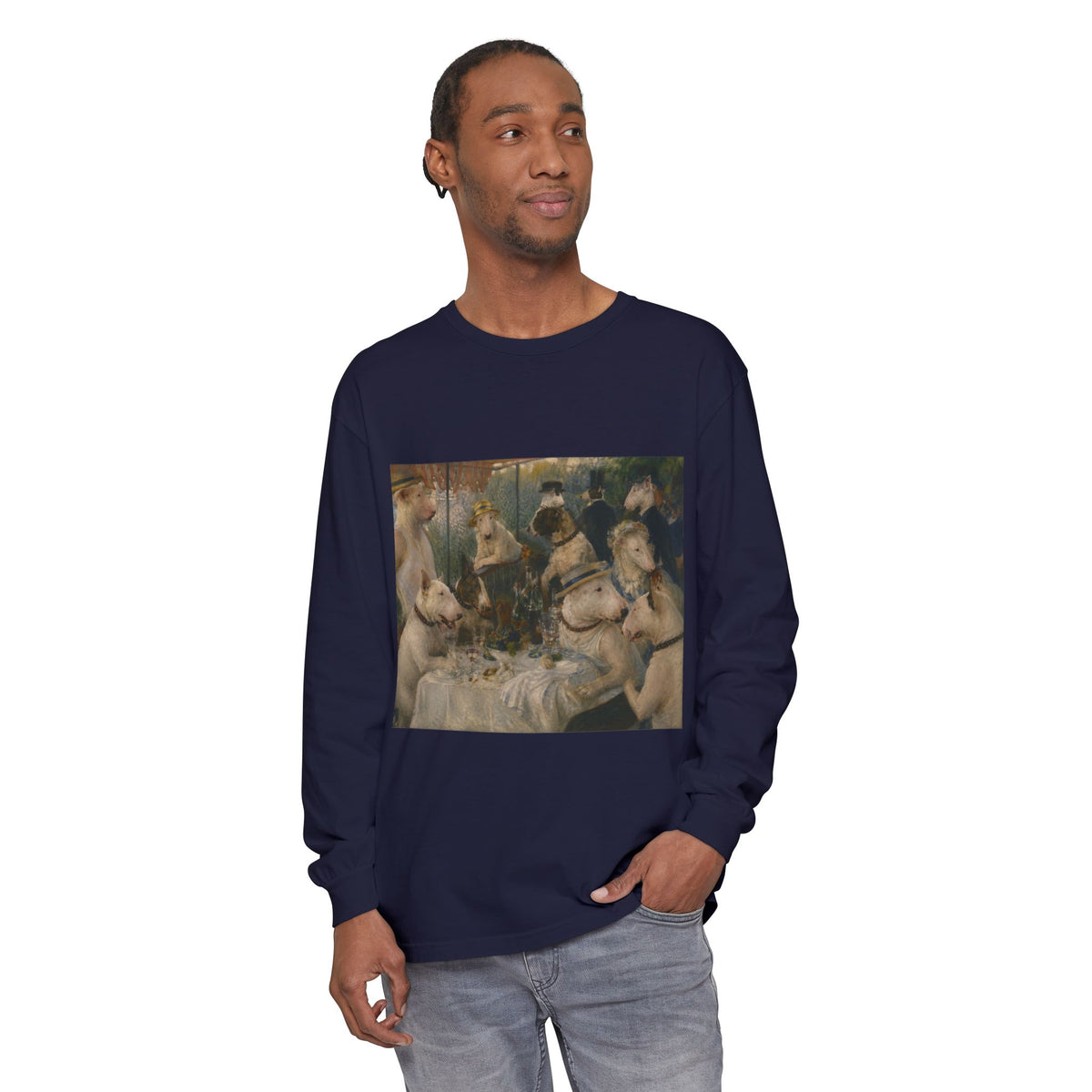 Bull Terrier Luncheon of the Boating Party — after Pierre-Auguste Renoir, 1881 | Long Sleeve