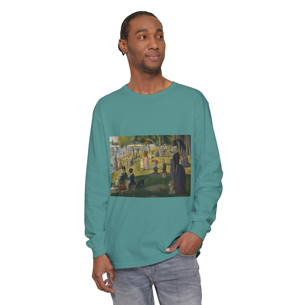 Bull Terrier A Sunday Afternoon on La Grande Jatte — after Georges Seurat, 1886 | Long Sleeve