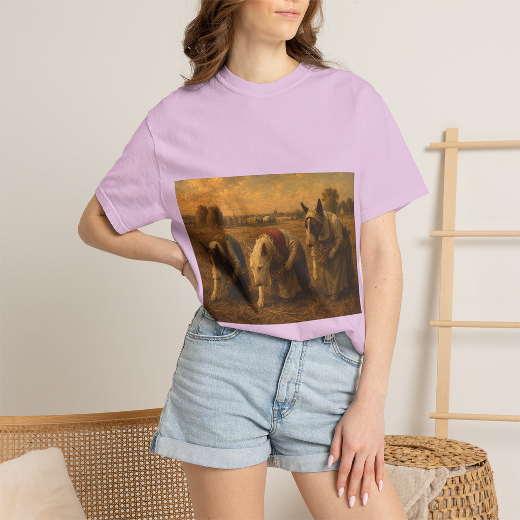 Bull Terrier The Gleaners — after Jean-Francois Millet, 1857 | Garment-Dyed Tee