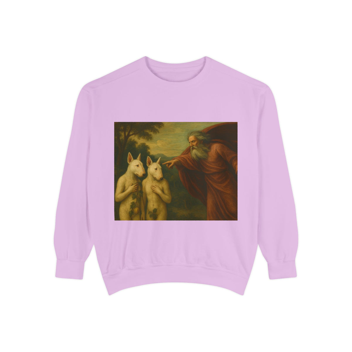Bull Terrier The Rebuke of Adam and Eve — after Domenichino, 1626 | Crewneck